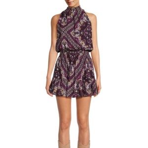 RAMY BROOK Silk Chrissie Paisley Blouson Dress